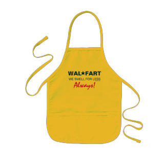 Immature Wal Mart Witz über sanfte Furzen Kinderschürze