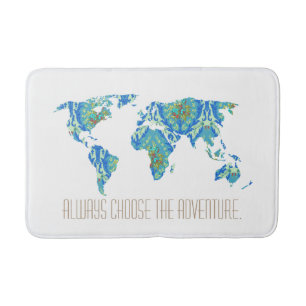 Immer Abenteuer auswählen Viktorianische Weltkar Badematte