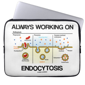 Immer, arbeitend an Endocytosis (zelluläres Essen) Laptopschutzhülle