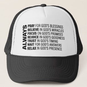 Immer ästhetische Christliche Zitate Gottes Art Go Truckerkappe