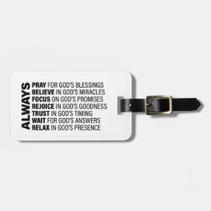 Immer ästhetische Christliche Zitate Gottes Kunstw Gepäckanhänger