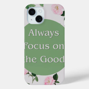 Immer auf das Gute konzentrieren Floral Sage Grün Case-Mate iPhone Hülle