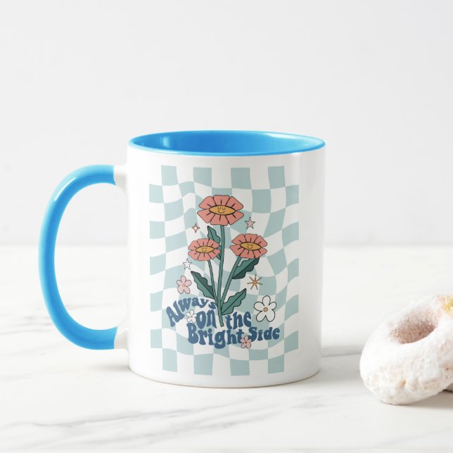 Immer auf der Sonnenseite Retro Tasse (Mit Donut)