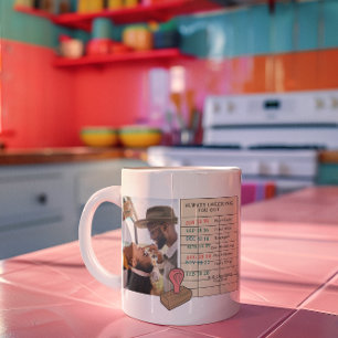Immer auf dich ausgecheckt Benutzerdefinierte Bi Kaffeetasse