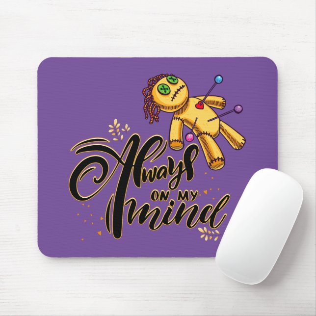 Immer auf meinem Kopf Funny Halloween Voodoo Doll Mousepad (Mit Mouse)