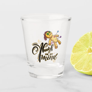 Immer auf meinem Kopf Funny Halloween Voodoo Doll Schnapsglas
