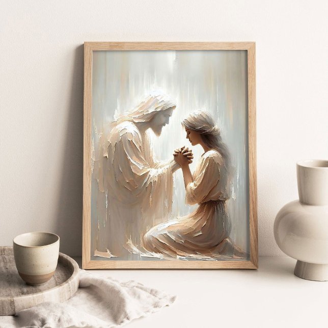 Immer bei dir, Christliche Kunst, Jesus und Frau Poster (Von Creator hochgeladen)