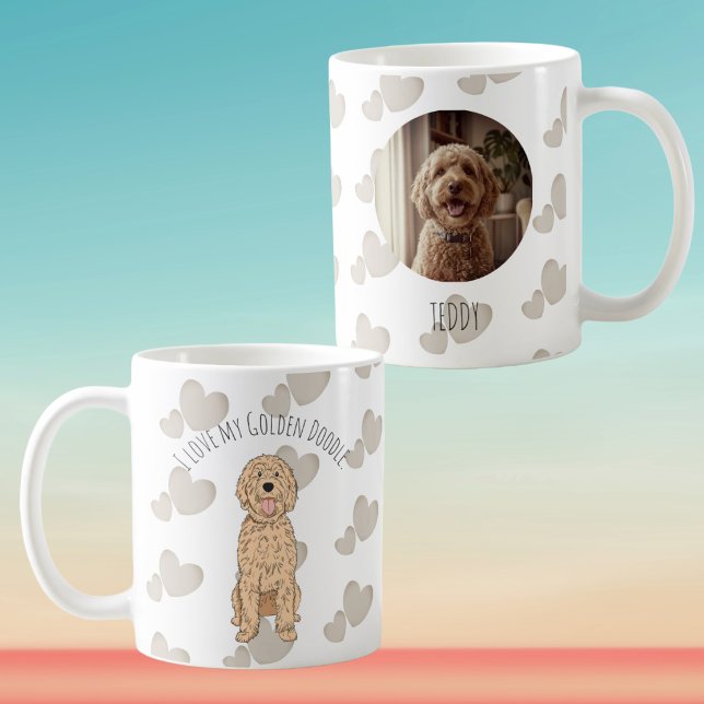 Immer bei dir | Individuelles Foto Golden Doodle Kaffeetasse (Von Creator hochgeladen)
