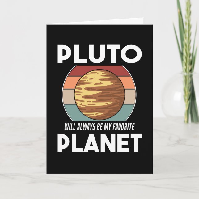 Immer beliebter Planet Pluto Vintag Planet Pluto Karte (Vorderseite)