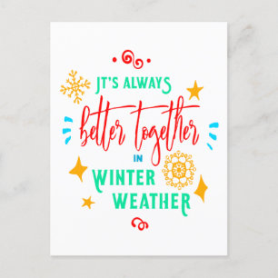 Immer besser zusammen im Winterwetter Xmas, ZSG Feiertagspostkarte
