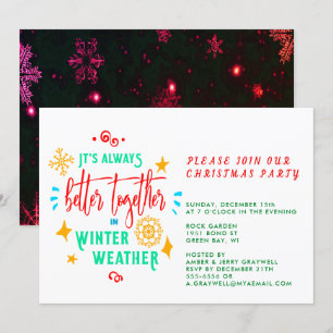 Immer besser zusammen in den Winterwetter-Weihnach Einladung