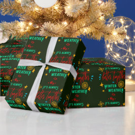Immer besser zusammen in den Winterwetter-Weihnach Geschenkpapier