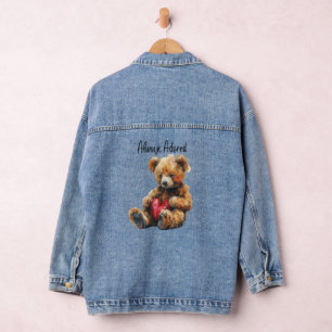 Immer bewundert Teddy Bear Women's Denim Jacket Jeansjacke