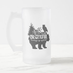 Immer dankbares Wald Mattglas Bierglas