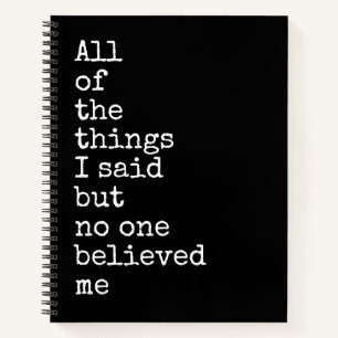 Immer das richtige SpiralNotebook Notizbuch