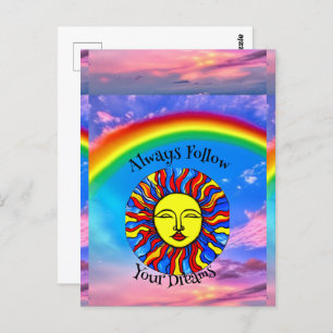 Immer deinen Träumen folgen Postkarte