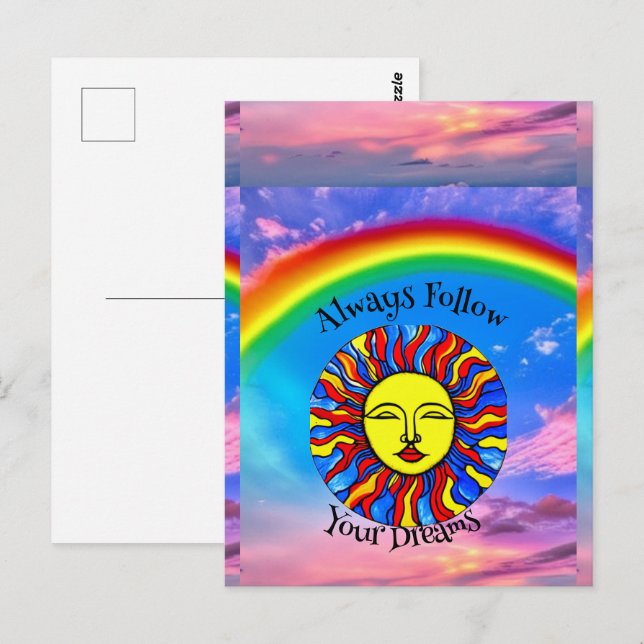 Immer deinen Träumen folgen Postkarte (Vorne/Hinten)