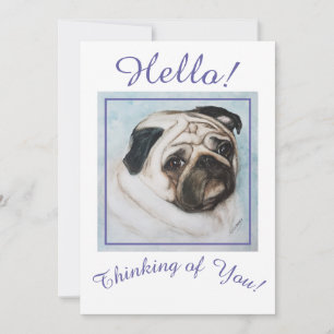 Immer denken Sie an Sie Mops Welpe Feiertagskarte