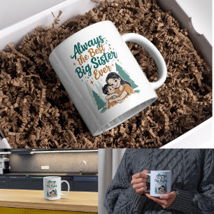 immer die beste große Schwester aller Zeiten Zweifarbige Tasse