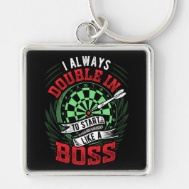 Immer doppelt starten - Dart Player Premium Schlüsselanhänger