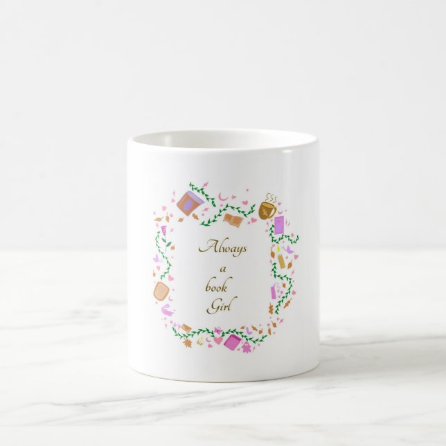 Immer ein Buch Mädchen Kaffeetasse (Mittel)