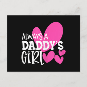 Immer ein Daddy's Girl Shirt Daughter Girls Women Begleitkarte