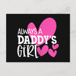 Immer ein Daddy's Girl Shirt Daughter Girls Women Feiertagspostkarte