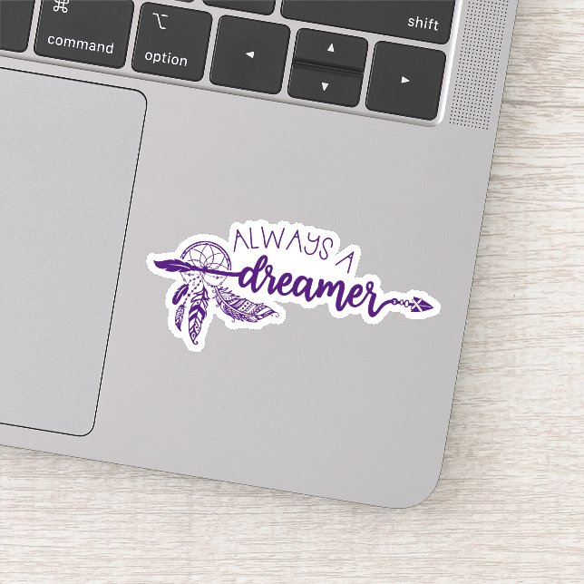 Immer ein Dreamer Feather BOHO Die Sticker schneid (Detail)