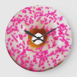 Immer eine gute Zeit für Donut Große Wanduhr