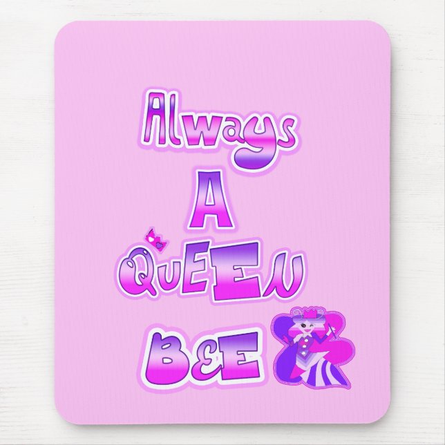 Immer eine Königin hellrosa Mousepad (Vorne)