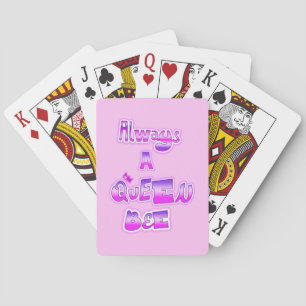 Immer eine Königin hellrosa Spielkarten