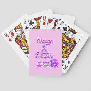 Immer eine Königin hellrosa Spielkarten