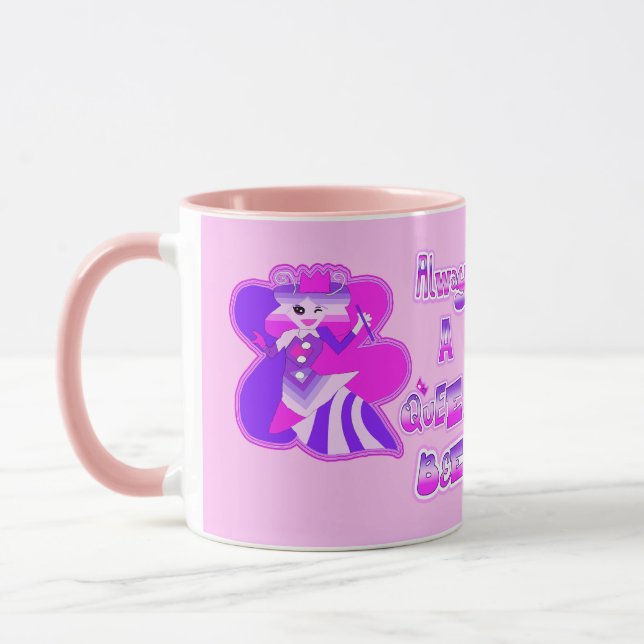 Immer eine Kuh-Biene-Baby-Rosa-Tasse Tasse (Links)