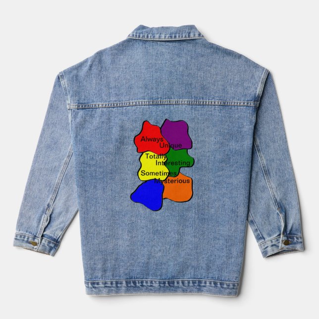Immer einzigartig Autismus Denim Jacket Jeansjacke (Rückseite)