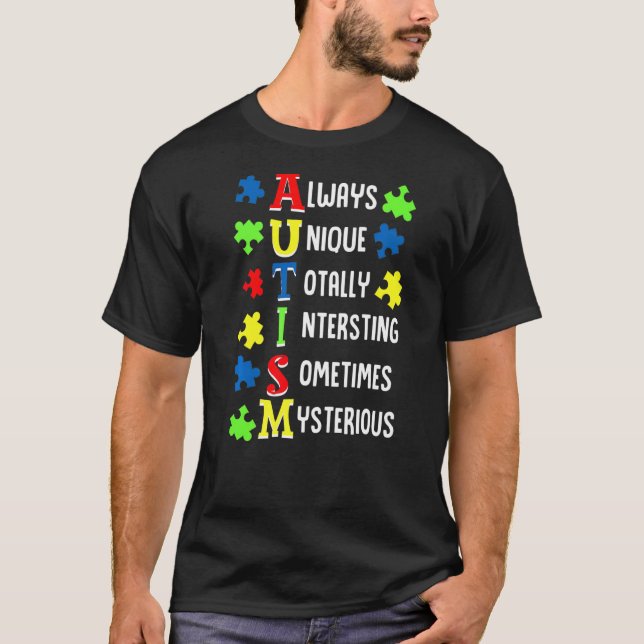 Immer Einzigartig Total Intelligent Manchmal Autis T-Shirt (Vorderseite)