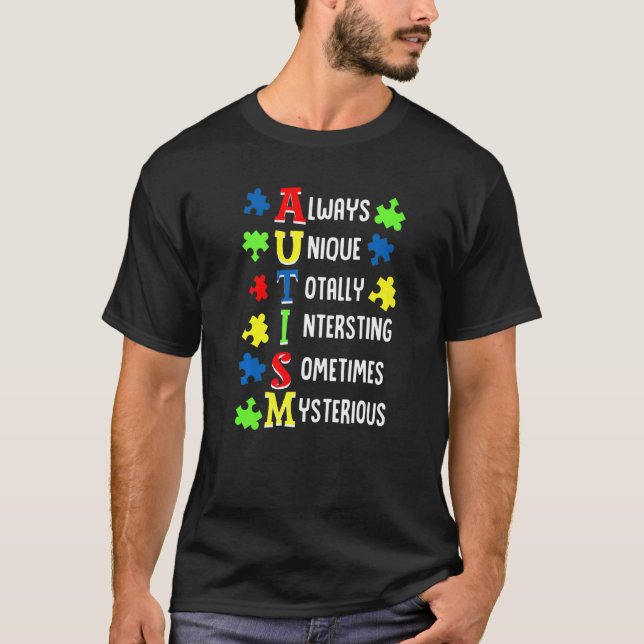 Immer Einzigartig Total Intelligent Manchmal Autis T-Shirt (Vorderseite)