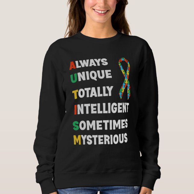Immer Einzigartig Total Intelligent Manchmal Gehei Sweatshirt (Vorderseite)