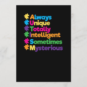 Immer einzigartiger, völlig intelligenter Autismus Einladung