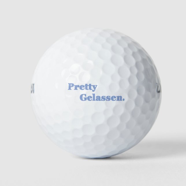 Immer entspannter Golfball für Senioren. (Vorderseite)