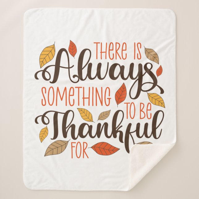 Immer etwas, wofür ich dankbar sein kann sherpadecke (Vorderseite)