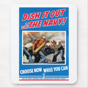Immer feste druff mit der Navy! Mousepad