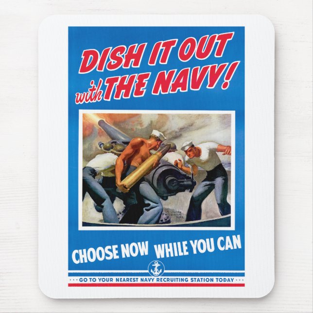 Immer feste druff mit der Navy! Mousepad (Vorne)