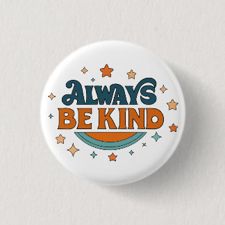 Immer freundlich Retro-Tasche Button