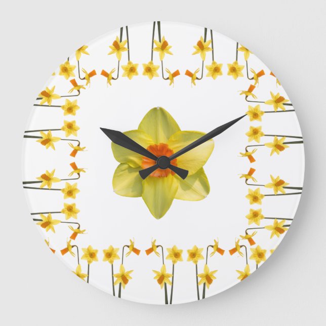 Immer Frühling Große Wanduhr (Vorderseite)