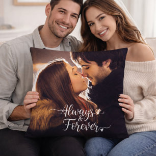 Immer & Für Immer Personalisiertes Foto-Wurfkissen Kissen