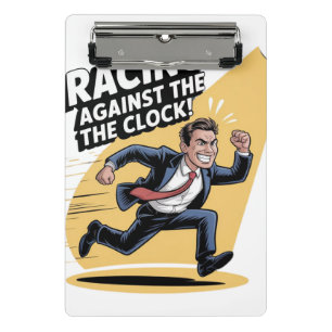 Immer gegen die Uhr laufen Mini Klemmbrett