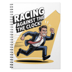 Immer gegen die Uhr laufen Notizblock