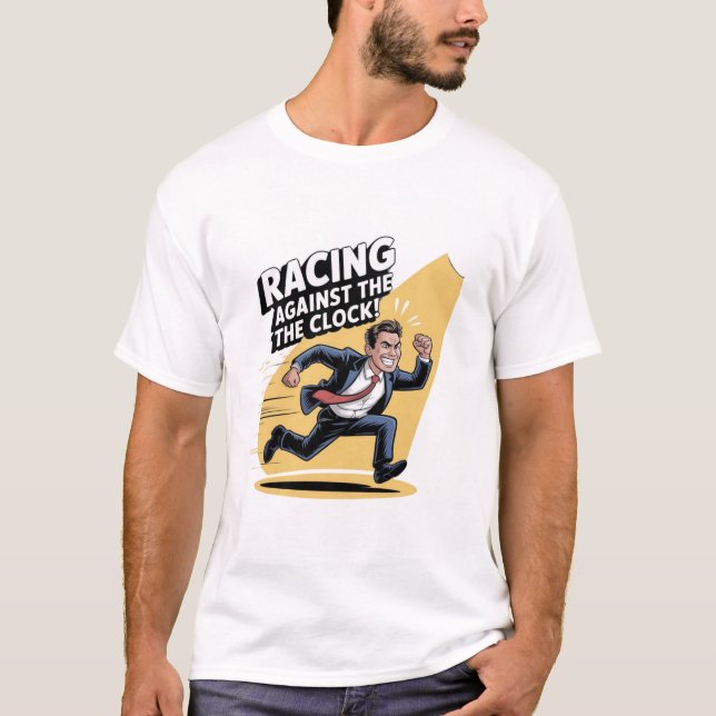 Immer gegen die Uhr laufen T-Shirt (Vorderseite)