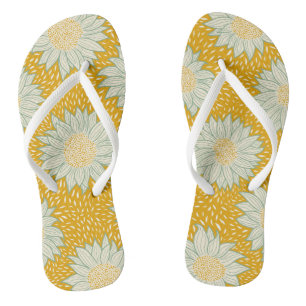 Immer gelb Sonnenblumen Flip Flops