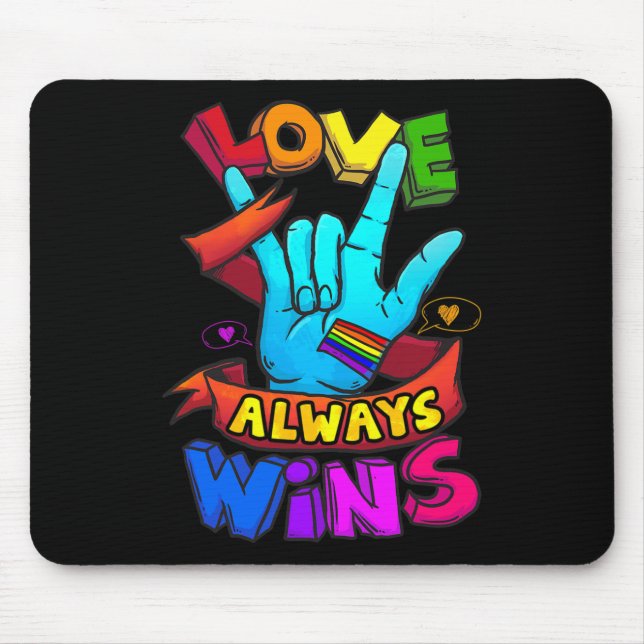 Immer gewinnt als Gay Pride des Todesbewusstseins  Mousepad (Vorne)